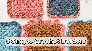 FAST and EASY Crochet Borders for Beginners  Crochet Edging for Blankets Tutorial [upl. by Aerised879]