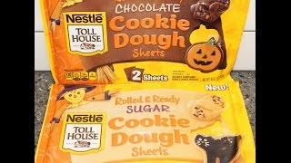 Using Nestle Toll House Rolled amp Ready Cookie Sheets For Thanksgiving Cookies [upl. by Bette-Ann990]