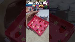 DIY your own trinket holder 🎀🤌 trinketdish art youtubeshorts [upl. by Tuckie]