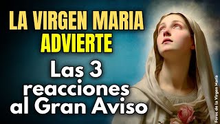 ¡La Virgen María Revela las 3 Impactantes Reacciones al Gran Aviso ¿Cuál será la tuya [upl. by Eceer464]