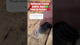 The Best Way To Install Plywood Subfloor👉Plywood Reinforcement With Concrete Anchors ✅ [upl. by Rand490]