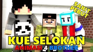 SKETSA LUCU ERPAN MAKAN KUE SELOKAN JADI SAKIT PERUT  MINECRAFT ANIMASI 4 BROTHER INDONESIA [upl. by Enorej]