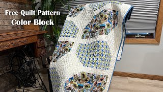 Free Quilt Pattern  Color Block [upl. by Zaraf240]