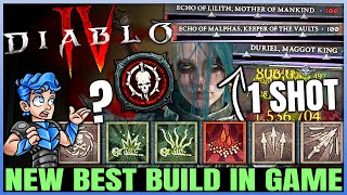 Diablo 4  New Best BILLION DAMAGE BOSS 1 SHOT Necromancer Build Found  New Combo  OP  Guide [upl. by Zoa]