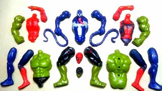 MERAKIT MAINAN HULK SMASH VENOM CARNAGE VS SPIDERMAN AVENGERS TOYS ASSEMBLE [upl. by Acissey]