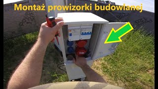 SKĄD PRĄD NA BUDOWIE Montaż skrzynki budowlanej [upl. by Amelina449]