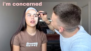 my boyfriend does my makeup [upl. by Aissert]