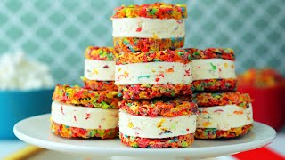 Rainbow Ice Cream Sandwich  Presented By BuzzFeed amp Pebbles Cereal [upl. by Nats]