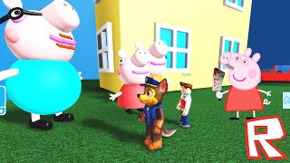 LA PAW PATROL ESCAPA DE LA CASA DE PEPPA PIG EN ROBLOX 🐽 [upl. by Icyak]