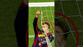 WHY DOES PIQUÉ CUT THE GOAL NET [upl. by Neerac135]