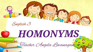 HOMONYMS II ENGLISH 3 II MY STUDY ANGEL [upl. by Trab]