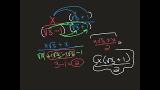 Dividing Radicals binomials Using the Conjugate [upl. by Harriott775]