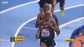 ᴴᴰ Mo Farah at Birmingham Müller Indoor Grand Prix Mens 5000m 2017 [upl. by Sorenson]