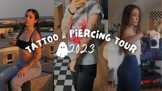 all my tattoos amp piercings 2024 tattoo  piercing tour [upl. by Ecyac763]