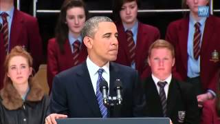 Video Reden von Präsident Barack Obama und First Lady M Obama in Belfast Nordirland am 176 2013 [upl. by Eilyw]