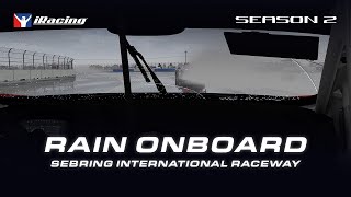 Rain Onboard  GT3 at Sebring [upl. by Eniamraj]