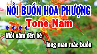 Karaoke Nỗi Buồn Hoa Phượng Tone Nam Nhạc Sống Mới Nhất 2024  Karaoke Tuyển Chọn [upl. by Alleyne]