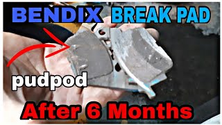 Bendix Brake Pad After 6 Months PUD POD M3 [upl. by Melodie10]