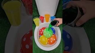 ASMR Various Candy Colors Rainbow Balloon in Toilet [upl. by Coppins]