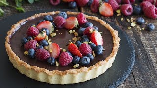 Chocolate Tart  Tarte au Chocolat [upl. by Tamsky]