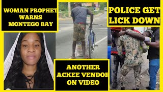 WARNING montego Bay ago FLOOD OUT  Unopened Ackee vendor caught  Him lick down the police [upl. by Anilemrac403]