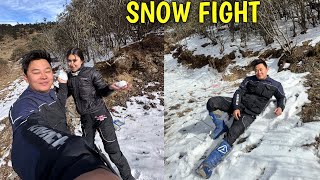 FINALLY SNOW KHELNA PUGYO MALAI🤣  KALINCHOWK  rajkumarthapamagar32 [upl. by Maridel861]