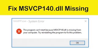 Easy Solve MSVCP140dll Missing in Windows 10 2021  New Methods [upl. by Also76]