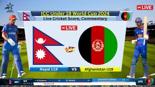 🔴 Live NEP vs AFG U19  19th Match Live  AFGHANISTAN vs NEPAL Live  cricketlive [upl. by Irrem91]