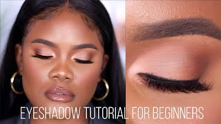 EYESHADOW TUTORIAL FOR BEGINNERS Very Detailed [upl. by Eatnahc940]