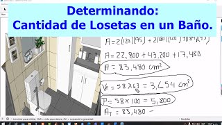 Calcular la Cantidad de Losetas de un Baño [upl. by Sert]