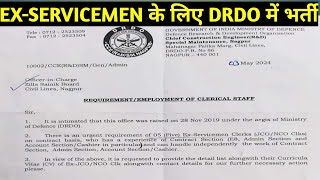 Job for Ex Servicemen in DRDO  Vacancies for Ex Servicemen in DRDO  Vacancies for Ex Servicemen [upl. by Tahmosh954]