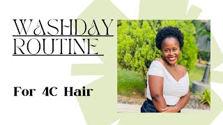 My 4c Hair washday routine [upl. by Arlette680]