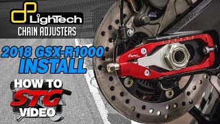 Lightech 2018 Suzuki GSXR1000 Chain Adjusters Install  Sportbike Track Gear [upl. by Christan285]