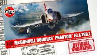 Official Unboxing Airfix  McDonnell Douglas Phantom FG1FGR2 A06019A [upl. by Orton591]