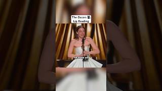 Lip reading Emma Stone Oscars speech 😉 oscars [upl. by Phoebe]