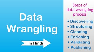 Data Wrangling process in hindi  Data science [upl. by Ahmad]