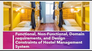 Srs of hostel management system  Functional NonFunctional Domain requirements of HMS srs [upl. by Cressida571]