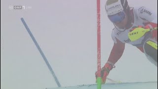 Manuel Feller Adelboden Slalom 1Platz 2024 ORF [upl. by Tirreg]