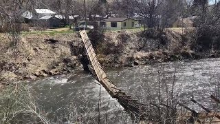 Suspension bridge in Belt damaged [upl. by Pero]