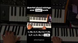 Quartal voicings over Cmin7 Scale piano pianotutorial jazz [upl. by Airamzul]