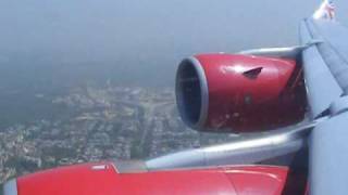 Virgin A340600 Landing New Delhi IGIA [upl. by Yokum]