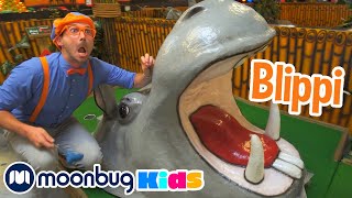 Blippi Explores Jungle Animals  Moonbug Kids TV Shows  Full Episodes  Cartoons For Kids [upl. by Nolyar]