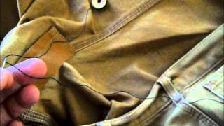 Carhartt repair TIMS SEWING VIDEO [upl. by Enillebyam49]