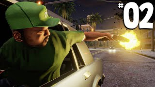 GTA San Andreas Definitive Edition  Part 2  DRIVE BY SHOOTOUT [upl. by Nosreg]