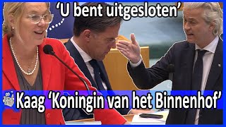 Binnenhof koningin Sigrid Kaag v Geert Wilders U bent uitgesloten Debat eindverslag informateur [upl. by Snodgrass]