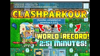 Growtopia Speedrun CLASHPARKOUR in under 3 minutes 251 minutes  World Record [upl. by Ytok]