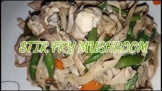 Stir Fry Mushroom ll Marzil Home [upl. by Hedwig218]