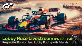 🟢 LIVE Gran Turismo 7  Respectful Randomized Lobby Races with Friends 21102024  granturismo7 [upl. by Letsirhc965]