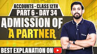 Admission of a Partner  Chapter 3  Accountancy Class 12  Part 6 [upl. by Tyree]