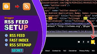 How to Setup RSS Feed on Blogger website  Fast Indexed bloggercom Post [upl. by Ulric862]